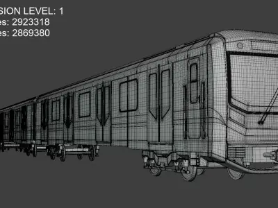 Sofia metro train 3D model