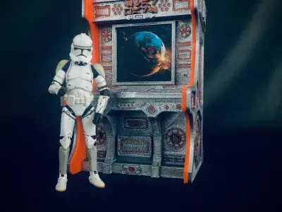 Sci Fi Computer Console 4 3D print model
