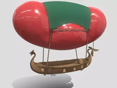 Airship Low-poly 3D model get