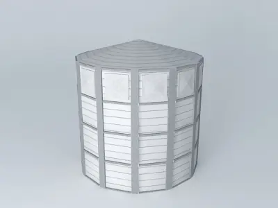 Silo for wood chips Free 3D model