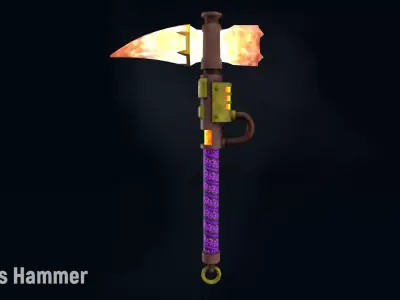 AC Corvus Hammer Low-poly 3D model