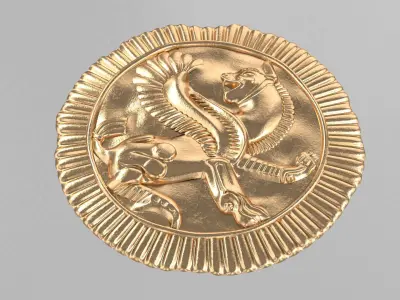 Golden Grifon The Oxus treasure 3D model