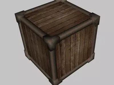 Random Crate for use as clutter etc Low-poly 3D model