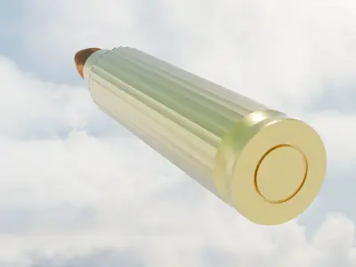 Snipe Rifle Bullet 3D Model - High Quality Game Ready Ammunition Low-poly 3D model