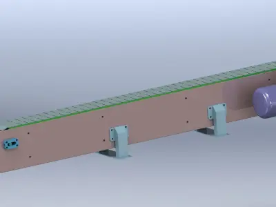 crawler-belt-conveyor conveyor belt Free 3D model