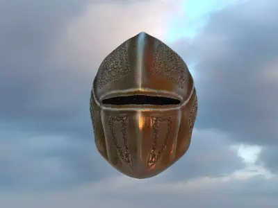 Helmet Closed visor 3D model