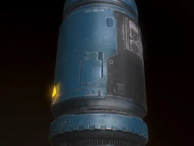 Sci fi Barrel Low-poly 3D model