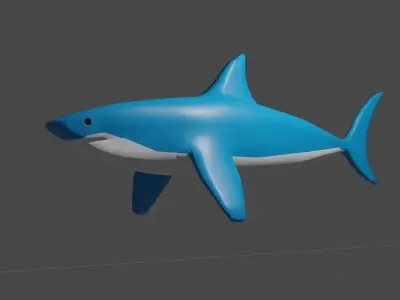 Shark low poly 3D model