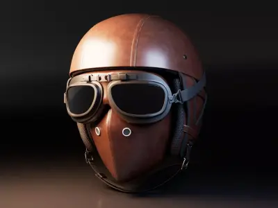 Motorcycle Helmet 3D model buy