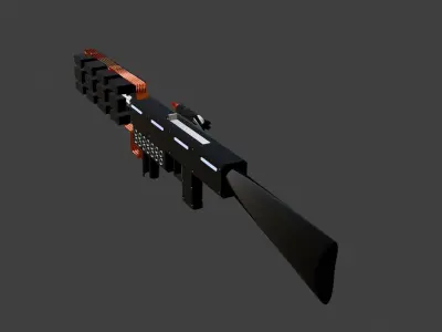 Railgun 3D model purchase