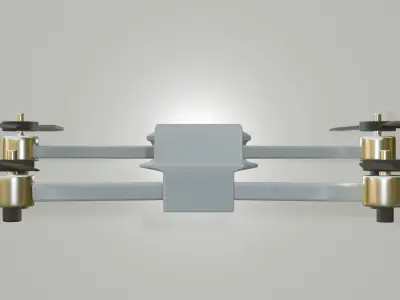Quadcopter with camera for photography 3D model
