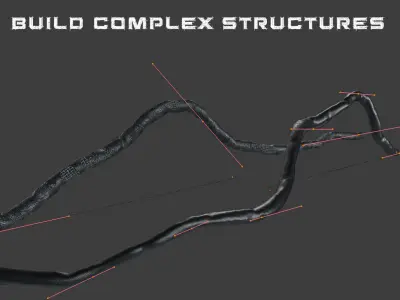 Procedural Cables Low-poly 3D model
