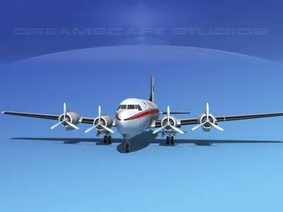 Douglas DC-4 Riddle Airlines 3D model
