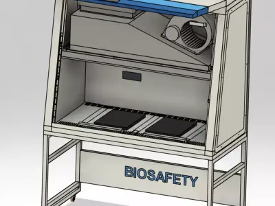 Biosafety Cabinet 6ft Vertical Laminar Flow  3D model