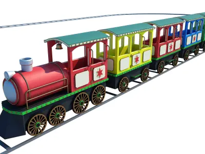 Amusement Train Toys 3D model