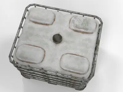 Low poly Liquid pallet Low-poly 3D model