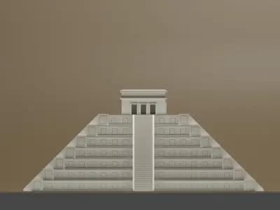 Cartoon Mayan Pyramid 3D model