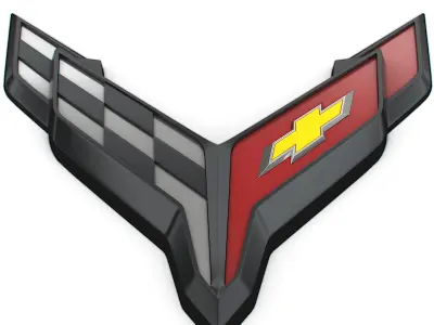 Corvette logo 3D model purchase