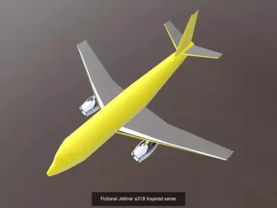 IP-Free Twin-jet Airliner Pack Mesh and NURBS CAD included