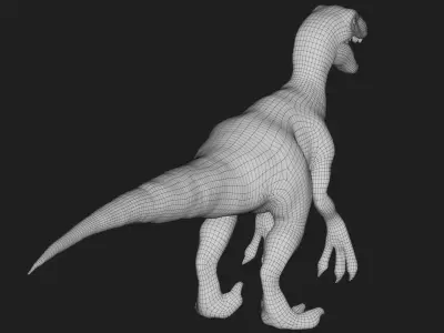Velociraptor Low-poly 3D model order