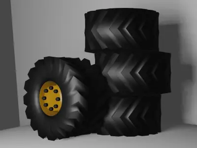 Vehicle Tire  Low-poly 3D model