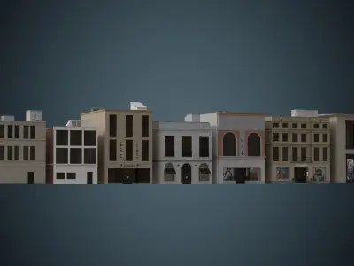 Buildings Collection 2 Low-poly 3D model