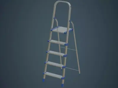 Step Ladder 4A Low-poly 3D model