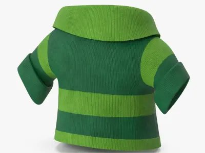 Cartoon Short Sleeve Sweater Green 3D model