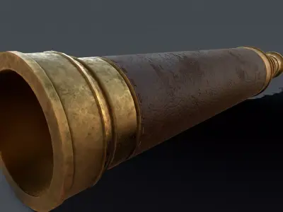 Pirate Spyglass Low-poly 3D model purchase