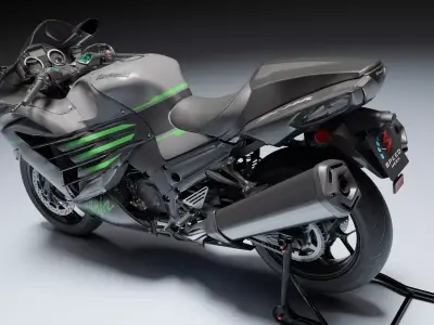 Kawasaki Ninja ZX 14R 2021 Low-poly 3D model