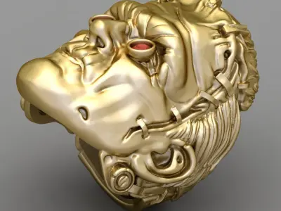 Antique Gents Signet Ring 3D print model