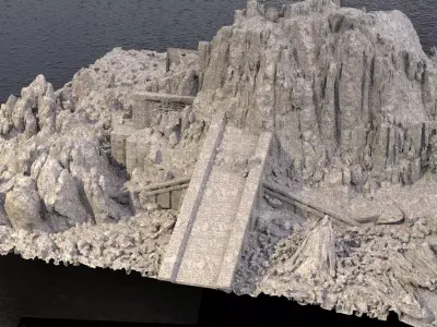 Ziggurat ancient structure 5  3D model