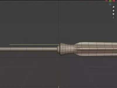  low polygon Screwdriver 3D Model Low-poly 3D model