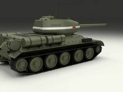 T-34 85 Tank 3D model purchase