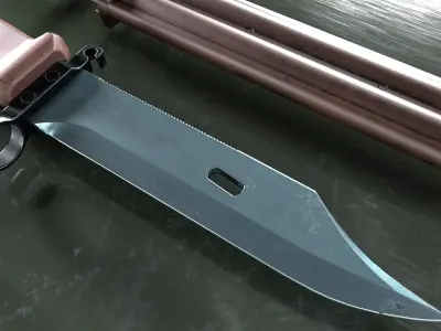 Bayonet AK-74 Low-poly 3D model