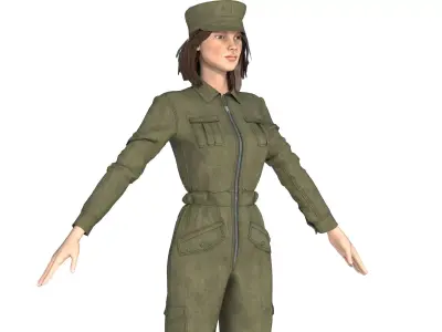 PILOT WOMAN 3D model