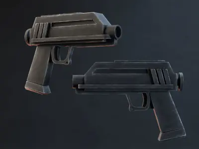 DC-17 Blaster Pistol Free 3D model