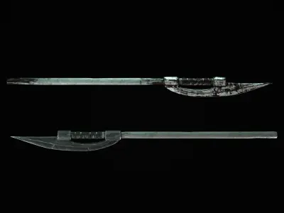 Nata-Naginata Mark III Low-poly 3D model