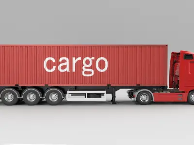 MERCEDES-BENZ-Actros-1860 Add Container 3D model