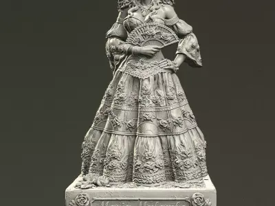 Maria Mulambo Statue Part Model Silicone Mold  3D print model