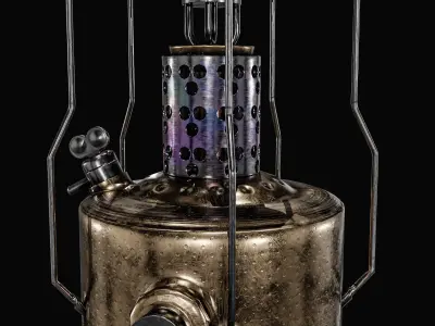 Camping Gas Stove Low-poly 3D model