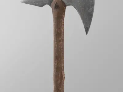 Worn-Out Axe 3D model