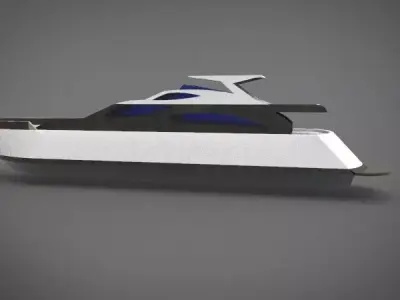 Island yacht 3D model