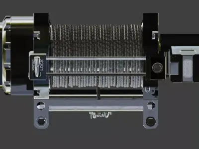 Heavy Duty Electric Off-Road Recovery Winch  3D model