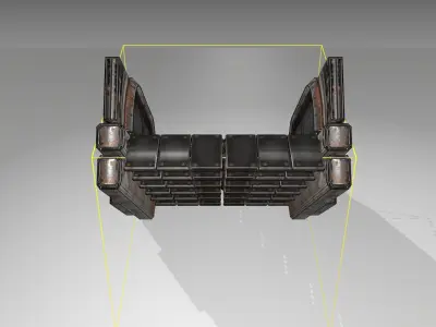 Futuristic Stairs - 23 - Rusty Textures Low-poly 3D model