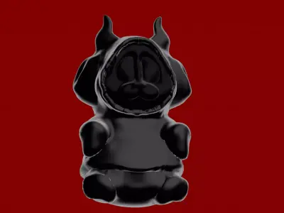 3d demon doggie with a hoodie Free 3D model