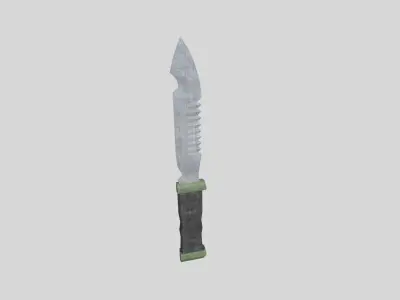 low poly military knife Low-poly 3D model