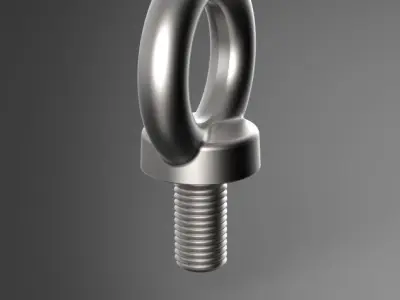 Ringbolt stainless steel swivel nut 3D model