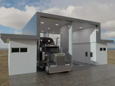 Truck Services Free 3D model