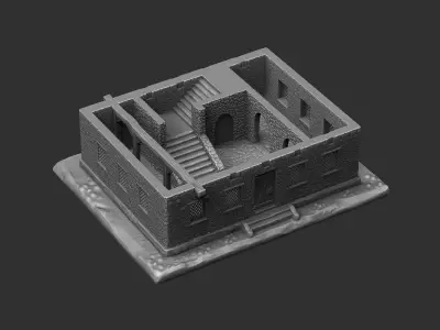 Medieval house 3D print model
